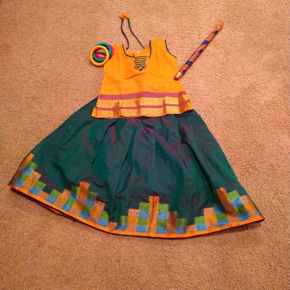 Kids skirt and top (lehenga) from India